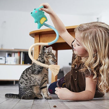 Jouet Corde pour Chat Interactif - Tirecorde Stimulation - Chatjoue - Chatjoue