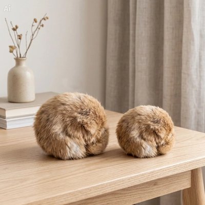 Jouet pour Chat deux tailles posées sur la table 