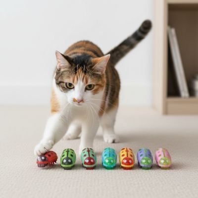 Jouet pour Chat coccinelle et scarabée interactifs| insectPlay - chatjoue - Chatjoue