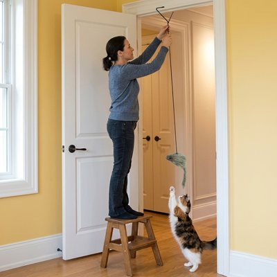 jouet pour Chat ficelle réglable pour faciliter le jeux 