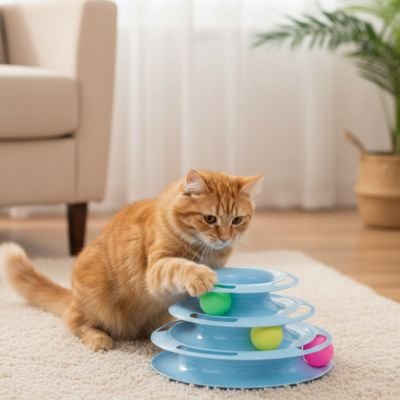 Jouet pour chat il possède 3 balles de couleur