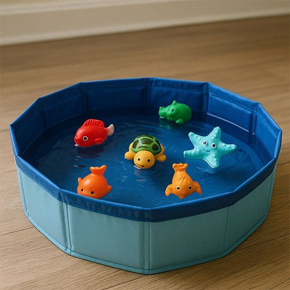 Jouet pour chat interactif piscine bleue et 6 figurines | FéliFun - Chatjoue
