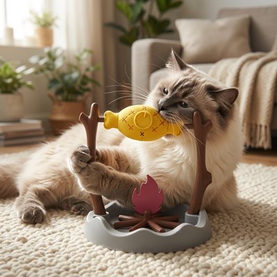 jouet pour Chat joli distributeur de croquettes