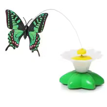 jouet pour chat joli grand papillon vert