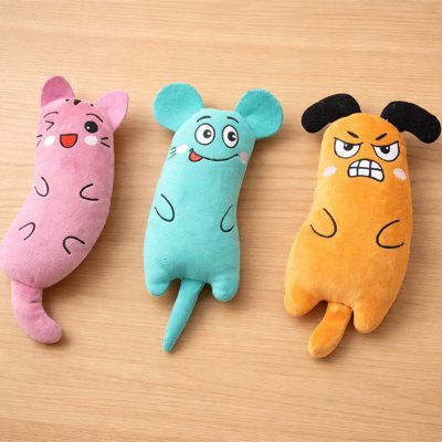 Jouet pour chat peluche avec visages | Instinct Félin - chatjoue - Chatjoue