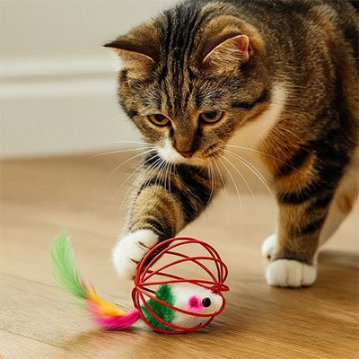 Jouet pour Chat super balle avec souris intégrée| mousefelix - chatjoue - Chatjoue