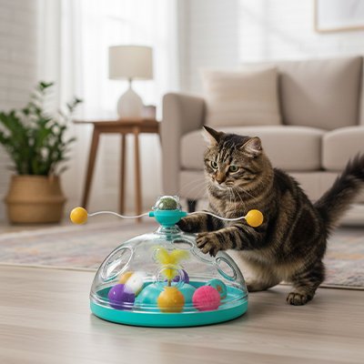 Jouet pour Chat le bleu turquoise