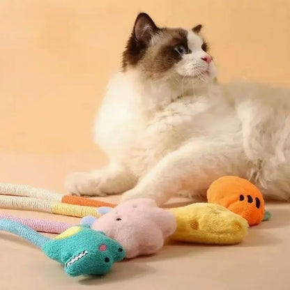 Jouet Corde pour Chat Interactif - Tirecorde Stimulation - Chatjoue - Chatjoue