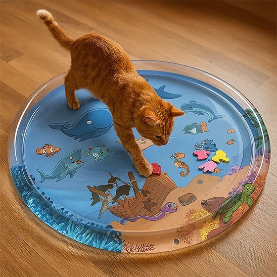 Jouet pour chat piscine matelas à eau | piscinate - chatjoue - Chatjoue