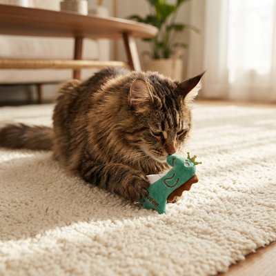 Jouet pour Chat peluche avec herbe à chat