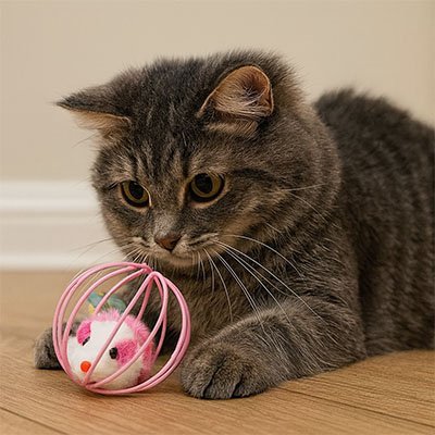 Jouet pour Chat super balle avec souris intégrée| mousefelix - chatjoue - Chatjoue