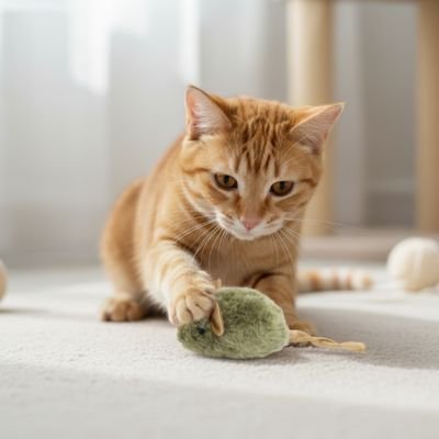 Jouet pour Chat super souris verte | Interstimule - chatjoue - Chatjoue