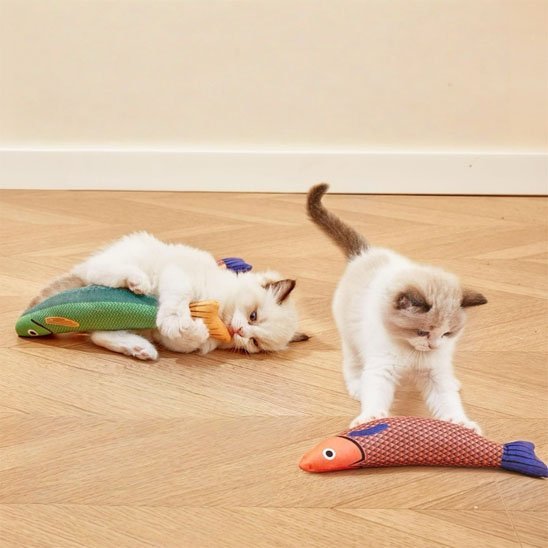 Jouet pour Chat poisson avec bruissement stimulant - Chatjoue