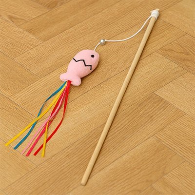Jouet pour chat baguette et poisson | Interactif Félin - Chatjoue
