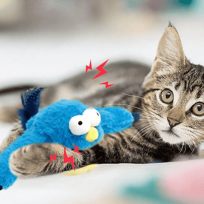 Jouets Interactifs Pour Chat - ChirpingFlappingBird™ - Bleu - Chatjoue