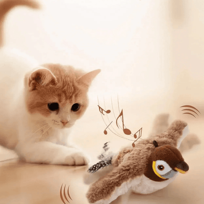 Jouets Interactifs Pour Chat - ChirpingFlappingBird™ - Marron - Chatjoue