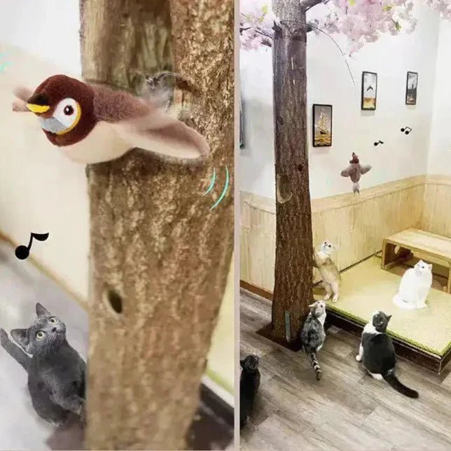 Jouets Interactifs Pour Chat - ChirpingFlappingBird™ - Marron - Chatjoue