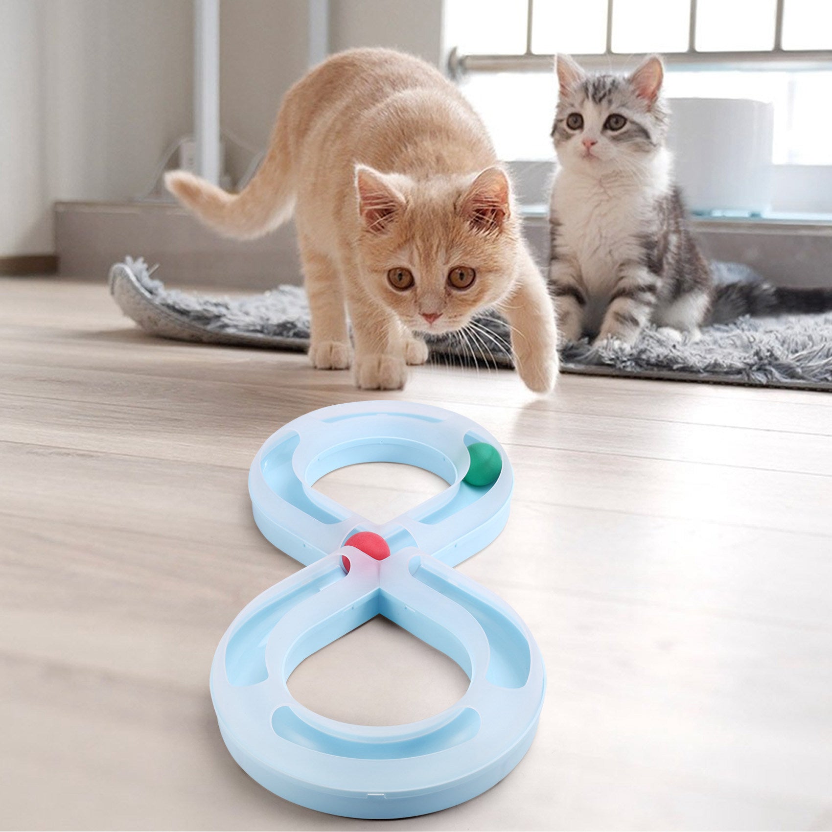 Jouets Interactifs Pour Chat - HouseholdTurntableTunnel™ - Bleu - Chatjoue