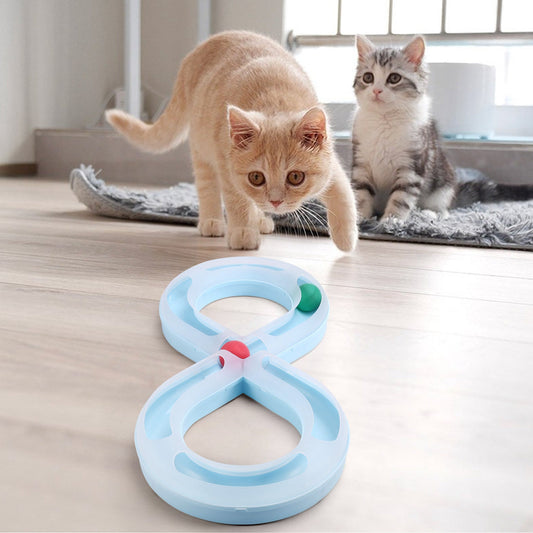 Jouets Interactifs Pour Chat - HouseholdTurntableTunnel™ - Bleu - Chatjoue