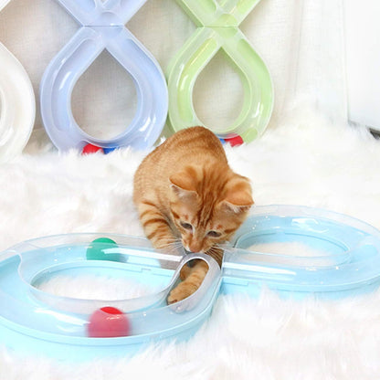 Jouets Interactifs Pour Chat - HouseholdTurntableTunnel™ - Bleu - Chatjoue