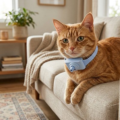 Laser chat de couleur bleu