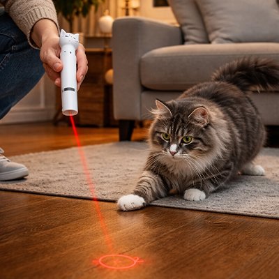 Laser chat existe en plusieurs coloris 