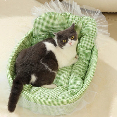 lit de princesse pour chat avec tulle