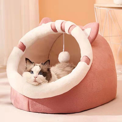 lit pour chat avec pompon