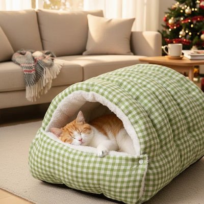Lit pour chat cachette idéal pour le repos des chats 