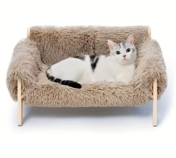 lit pour chat canapé marron