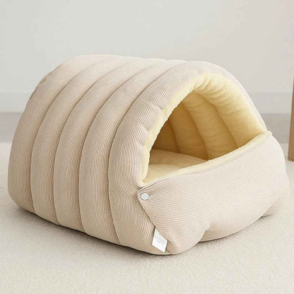 lit pour chat de couleur beige