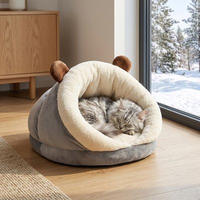 Lit pour Chat de couleur gris anthracite