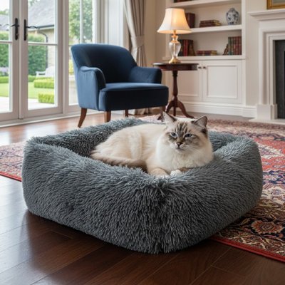 Lit pour Chat de couleur gris foncé
