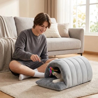 Lit pour Chat de couleur gris