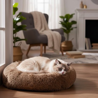 Lit pour Chat de couleur marron clair
