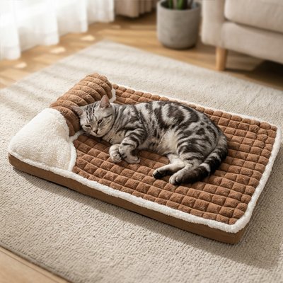 Lit pour Chat de couleur marron
