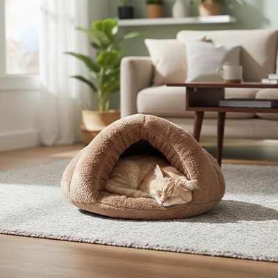 Lit pour Chat doux et confortable