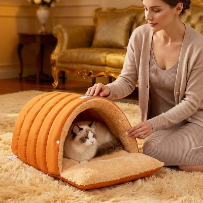 Lit pour Chat en fausse fourrure intérieur