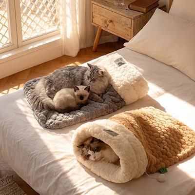 Lit pour Chat en forme de grosse chaussette