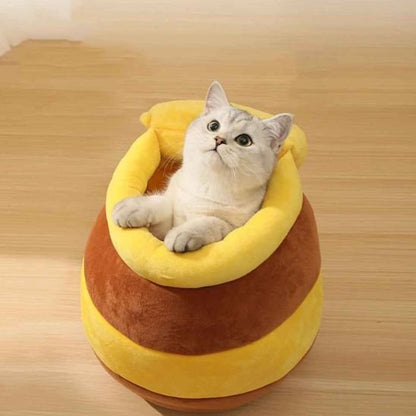 Lit pour chat en forme de nid d'abeille 