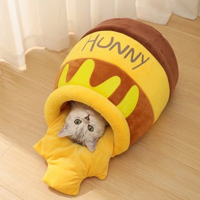 Lit pour Chat en forme de pot de miel