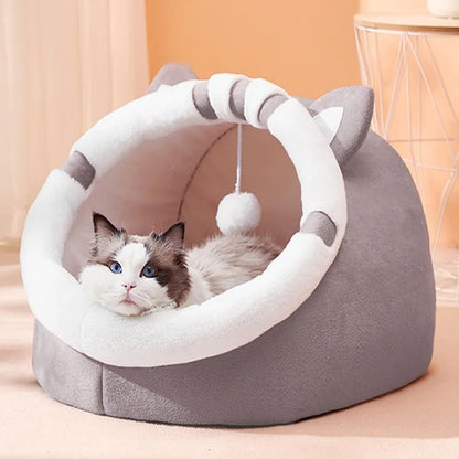 lit pour chat gris
