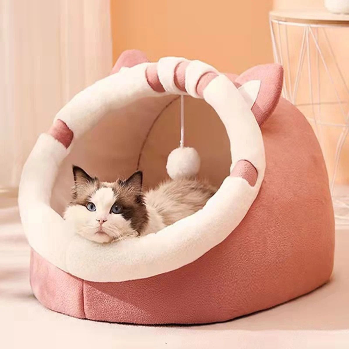 lit pour chat rose