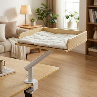 Lit pour Chat tour en bois