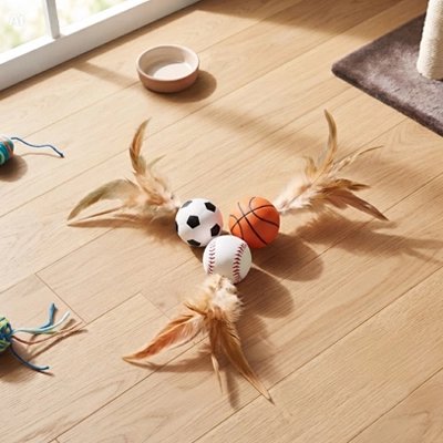 lot de Balle pour chat baseball basketball football