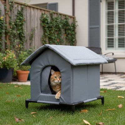 Maison extérieur pour chat lavable 