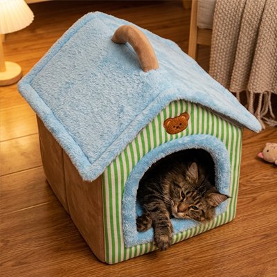 Maison pour chat en forme de maison portable
