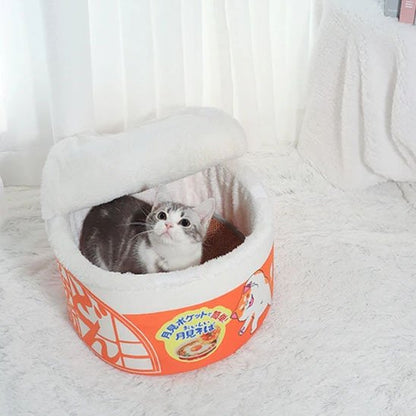 Maison pour chat orange