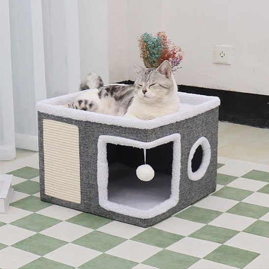 Maison Chat Carrée | Cosy Design - Chatjoue