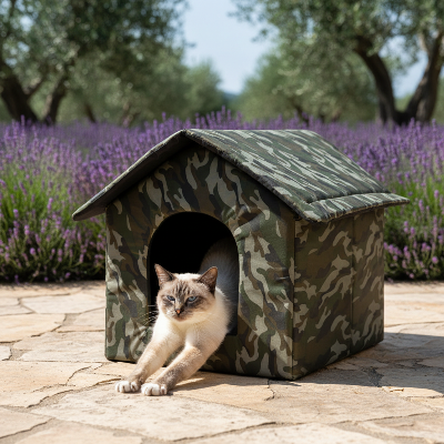 Niche camouflage verte patio siamois